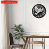 1pc 2d Flat Round Wooden Flat Sign - 20cm, Dove of Peace Theme, Suitable for Home, Office, Garage, Coffee Shop, Bar, Holiday Party Decoration, Gift