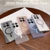 Матовый магнитный чехол для Xiaomi 17 Прозрачная крышка с защитой от отпечатков пальцев Совместим с Redmi Note 15 Pro Xiaomi 14 Poco F8 X6 X7