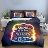 Guiding Light Inspirational Print Bedding Duvet Cover Set Duvet Cover Pillowcases  (1*Duvet Cover 2*Pillowcases, without duvet insert)