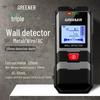 Многофункциональный настенный сканер Green Forest: Обнаруживает провода, металл, бетон, несущие стены и стальные стержни.