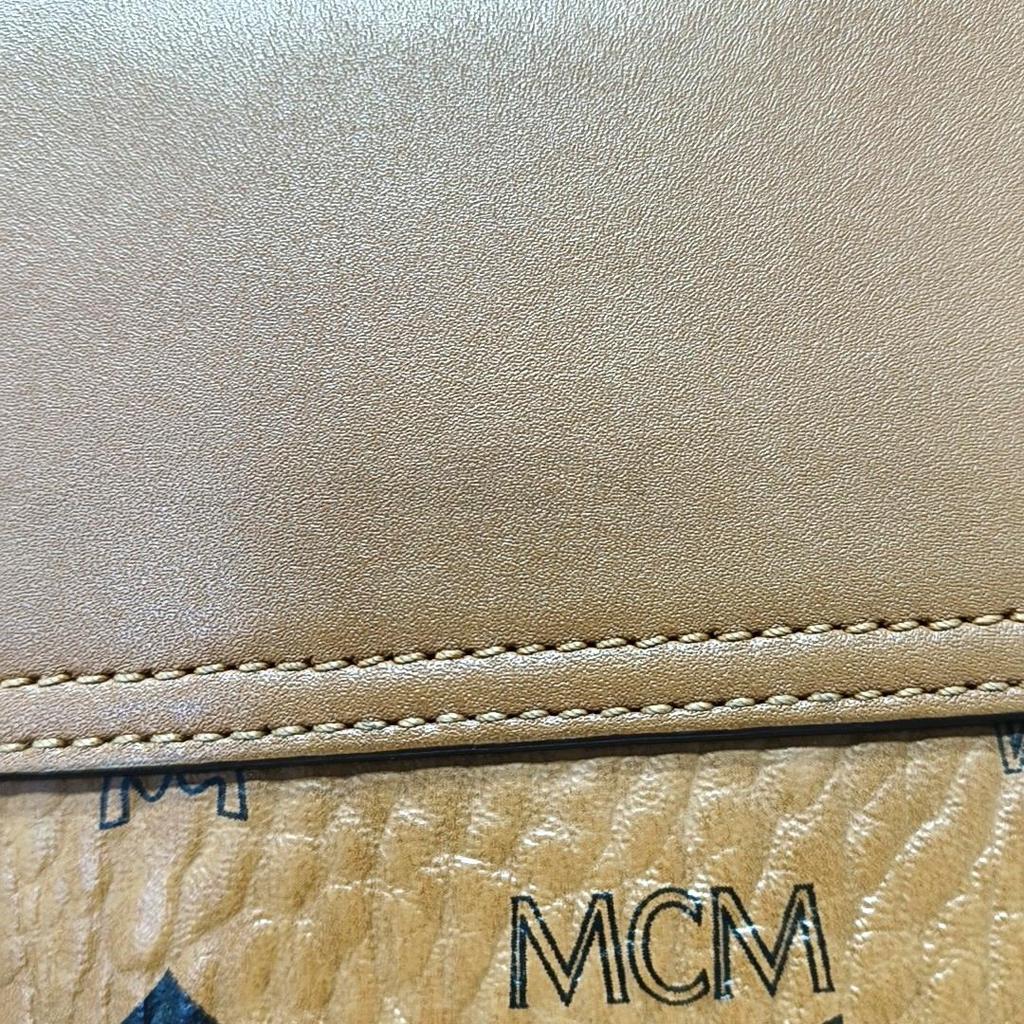 [Pre-Owned] Millie Visetos Metallic Hardware Laurel Leaf Lock Monogram Smooth Envelope Crossbody Bag Coated Canvas Napa Leather Shoulde - Good #6W719I