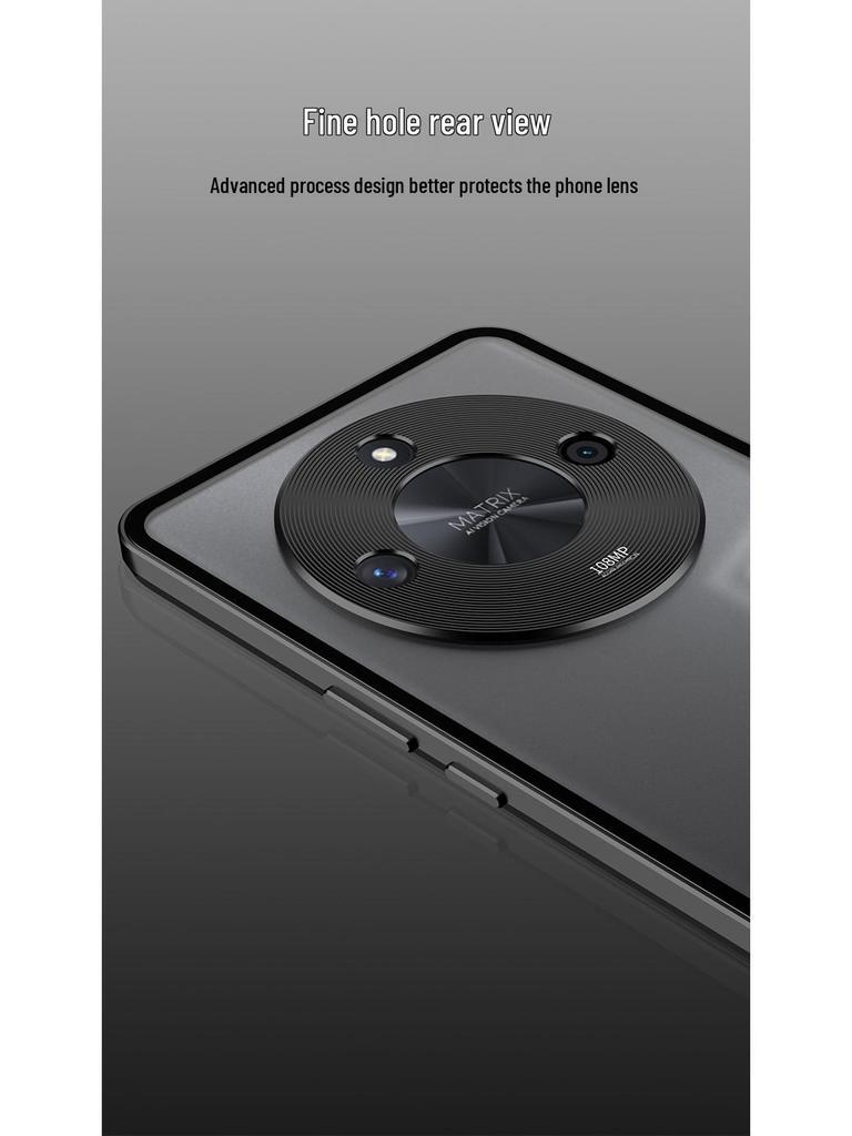 Чехол-накладка для телефона Honor x50gt Magic7Pro с металлической рамкой, защита от падений