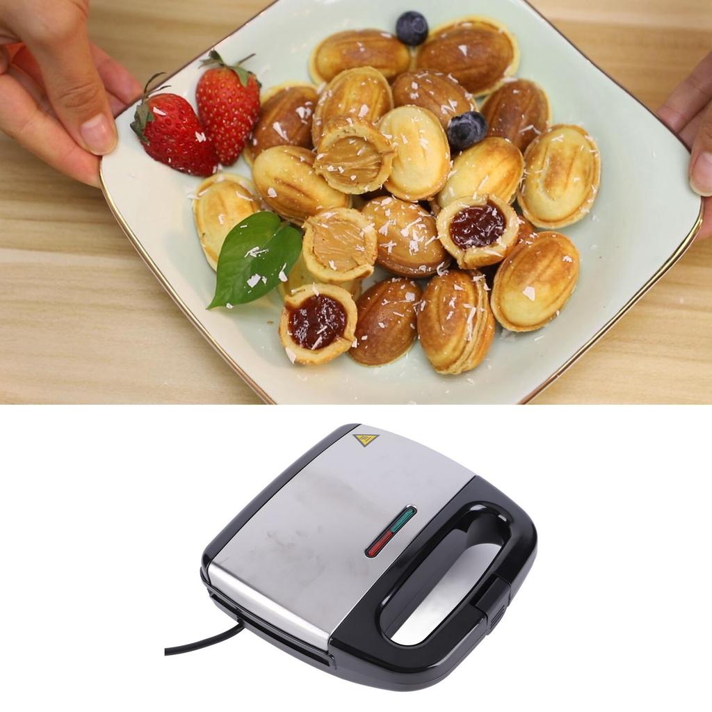Mini Electric Walnut Cake Maker 12 Cake Troughs Automatic Nut Waffle Bread Machine Sandwich Iron Toaster Baking Breakfast Pan