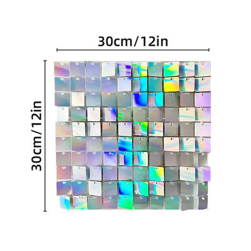 Полихромный мерцающий фон из пайеток 3D, панель с пайетками, фон для художественной стены, фон из ткани, декор для фона на свадьбу, день рождения