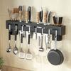 Kitchen Hooks Rack,Wall Mounted Drill-free Kitchen Utensils Storage Row Hook Holder,Bathroom Robe Towel Coat Hangers