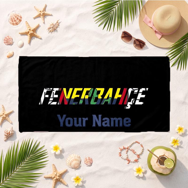 Federation Francaise De Football (1) Custom Name Beach Towel Soft Towel Gift for Beach Pool Swimming Vacation