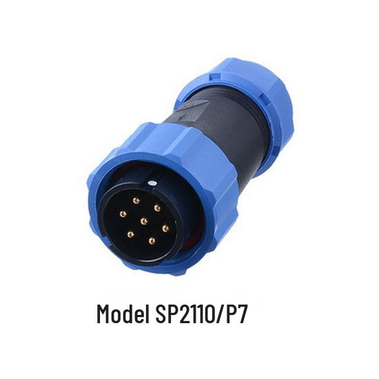 WEIPU SP21 Waterproof Aviation Plug, 2-12 Pin Male Connector with Rear Nut Socket