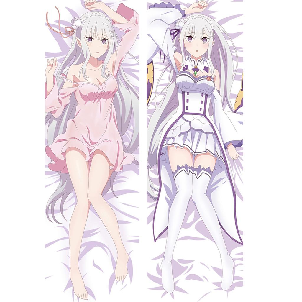 Японское аниме Re Zero kara Hajimeru Isekai Seikatsu Emilia, обнимающая наволочка для тела, постельные принадлежности, наволочки Dakimakura
