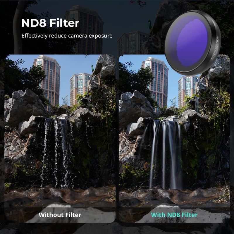 SmallRig Filter Kit for Insta360 GO Ultra with ND8 / CPL Filter Silicone Lens Cover Snap-on design Enables Attachment -5862
