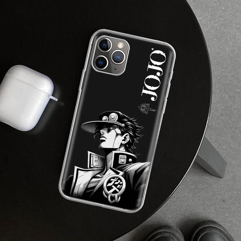 Чехол для телефона JoJo's Bizarre Adventure Kujo Jotaro для iPhone 11 12 13 Mini 14 15 Plus 16 Pro Max 17 Air 7 8 + SE Арт Кастоми