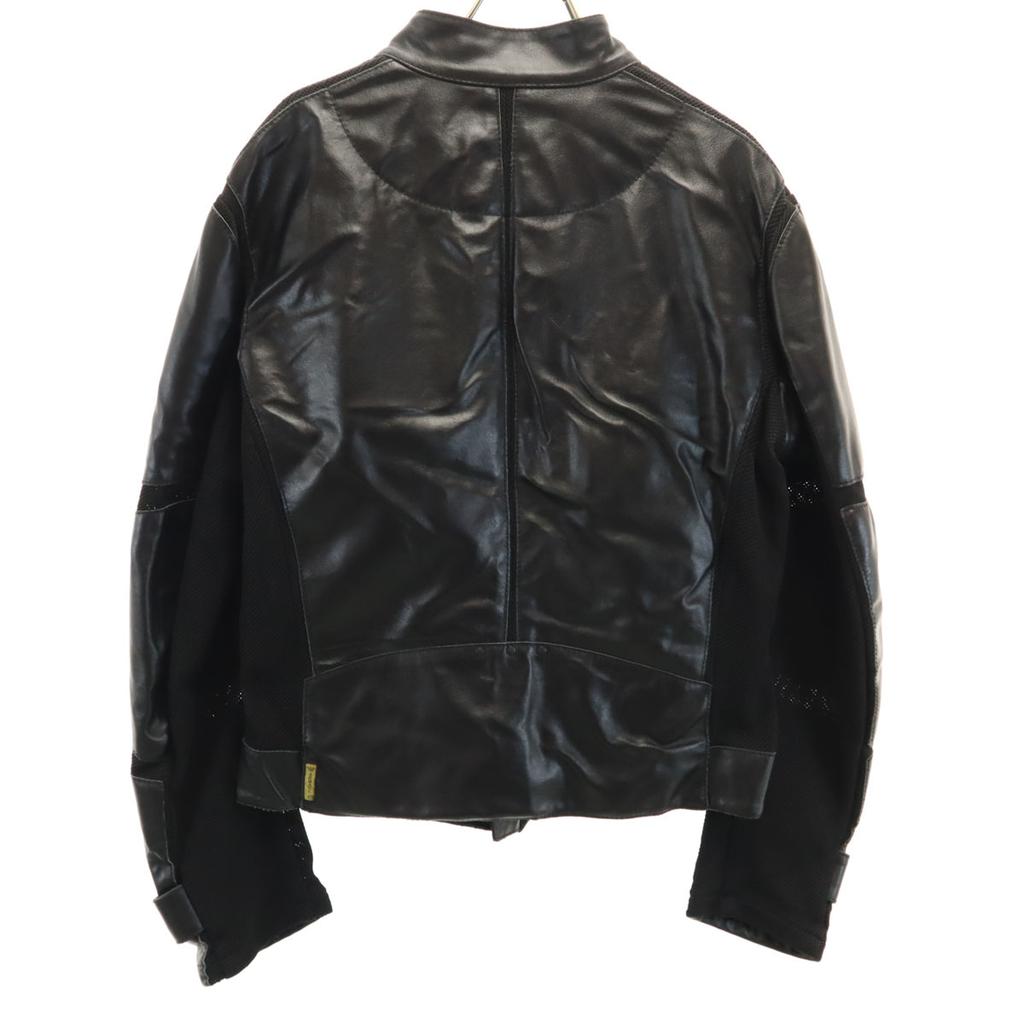 ARMANI JEANS made in Italy mesh leather jacket 50 black Men's Used