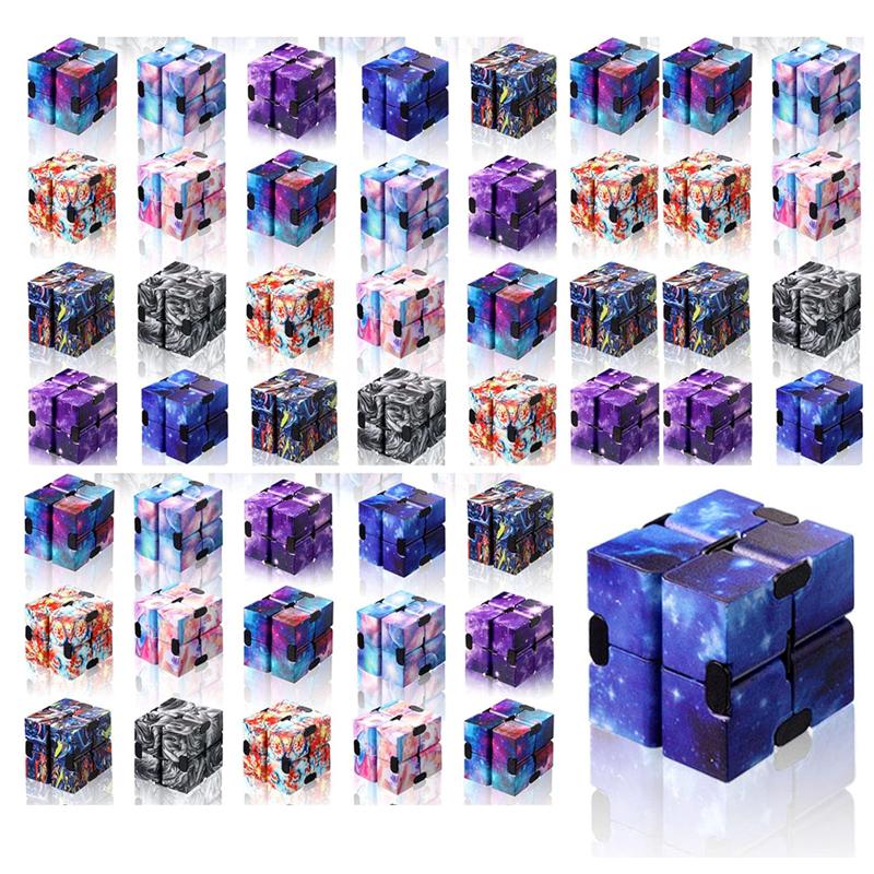 Starry Sky Infinity Cube Sensory Fidget Toy Autism Adhd Anxiety Stress Reliever Toys Adults Children Decompression Novelty Gift