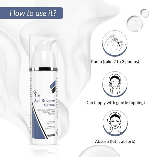 Fixderma 5% Hyaluronic Acid Serum, Age Reverse Serum for Glowing Skin, Anti Aging Face Serum for Unisex Improves Fine Lines - 30ml
