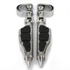 1 Pair 1 1/4" Universal Motorcycle Foot Pegs Highway Foot Pedal Engine Crash Bar Guard Footrest Clamp Mount for Harley Chopper