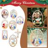 Cross The Birth of Jesus Decorations DIY Crafts Nativity Scene Pendants Christmas Tree Ornaments