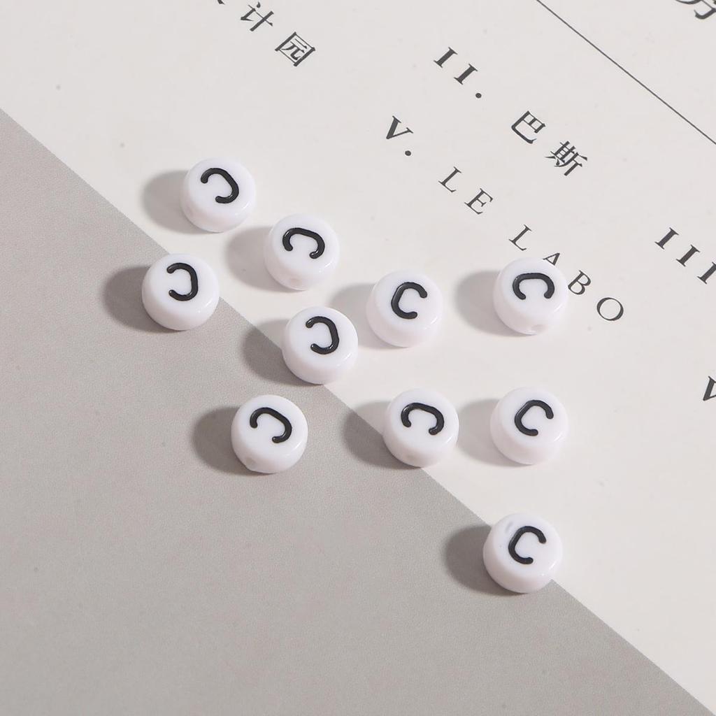 100 шт. бусины с буквами, круглые бусины с буквами алфавита, акриловые бусины, сделай сам, изготовление ювелирных изделий, браслет, ожерелье, аксессуары