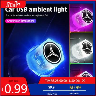 GLC GLB Мини USB LED Подсветка салона автомобиля Декоративные лампы атмосферы Для Mercedes Benz W211 W124 W176 W177 C180 C200 C260 C300 GL