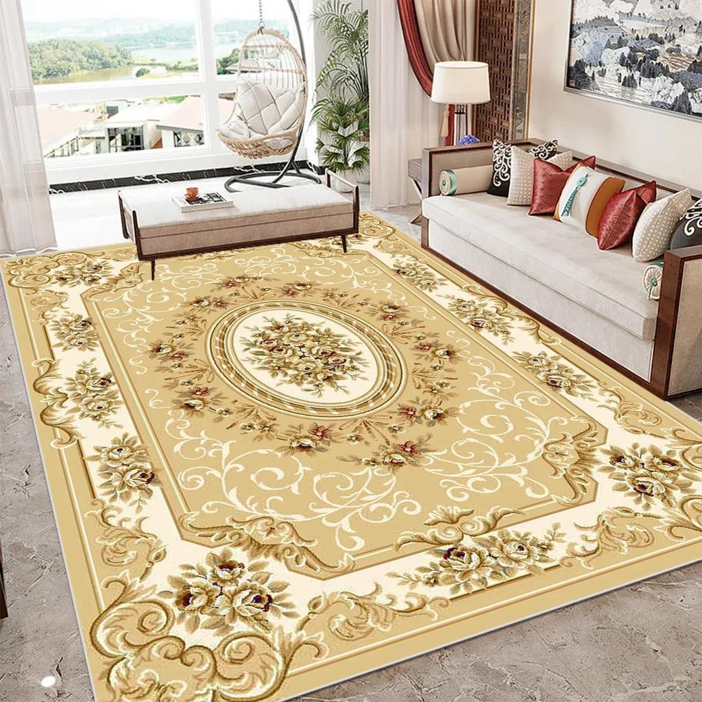 European Style Luxury Large Living Room Carpet Soft Large Area Decoration Home Floor Mats Bedroom Carpet Sofa Custom Floor Mats