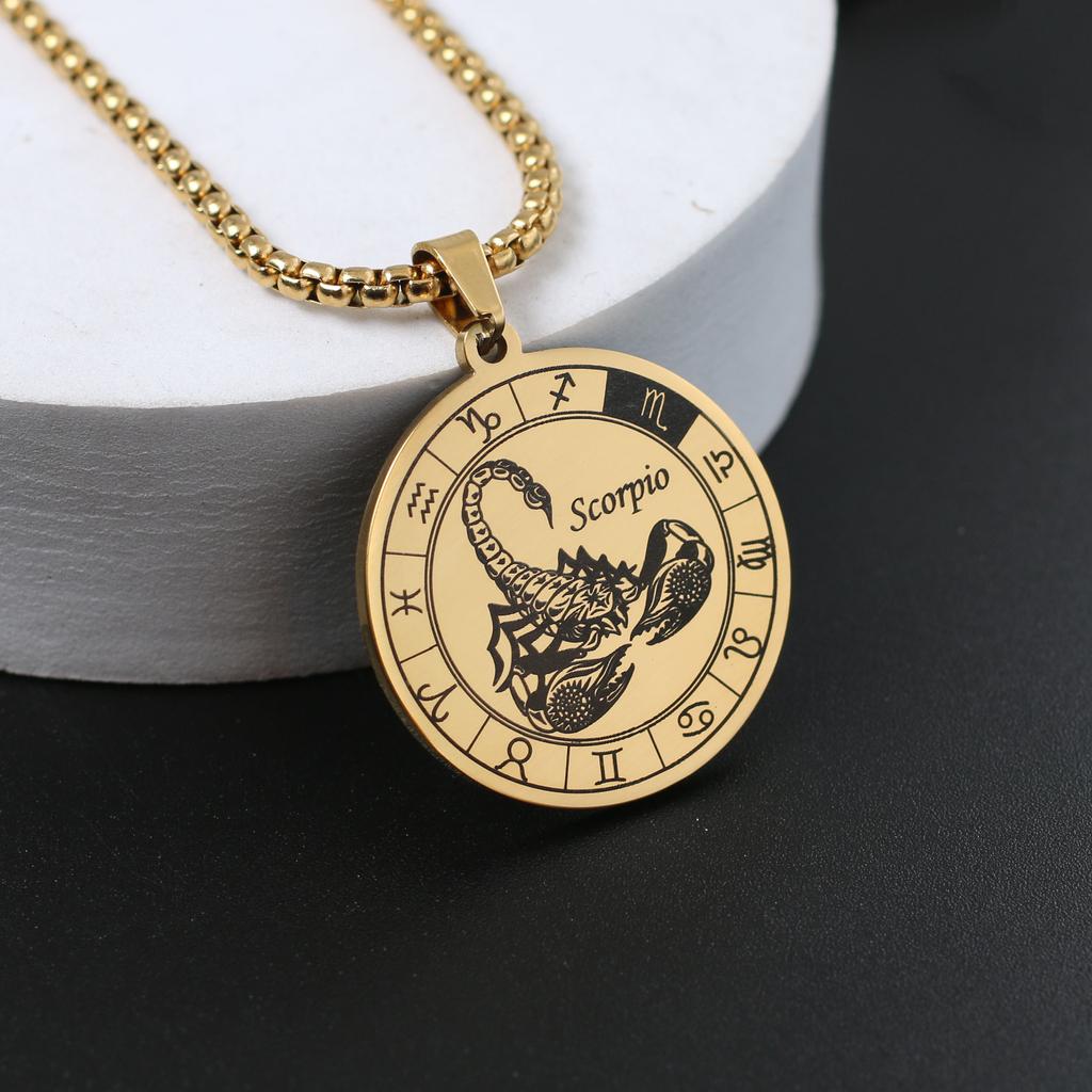 Ожерелье со знаком зодиака для мужчин и женщин лучшему другу, собачьи жетоны, подарок на день рождения, ожерелье с 12 созвездиями, кулон, ювелирное изделие для пары, подарок