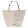 MK Flora Металлический Логотип ПВХ Сумка-тоут Женские Сумки-тоут Кремовый 32T5GFFC1B-132