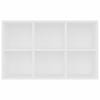 Bookshelf Sideboard White 66 x 30 x 98 cm Engineered Wood