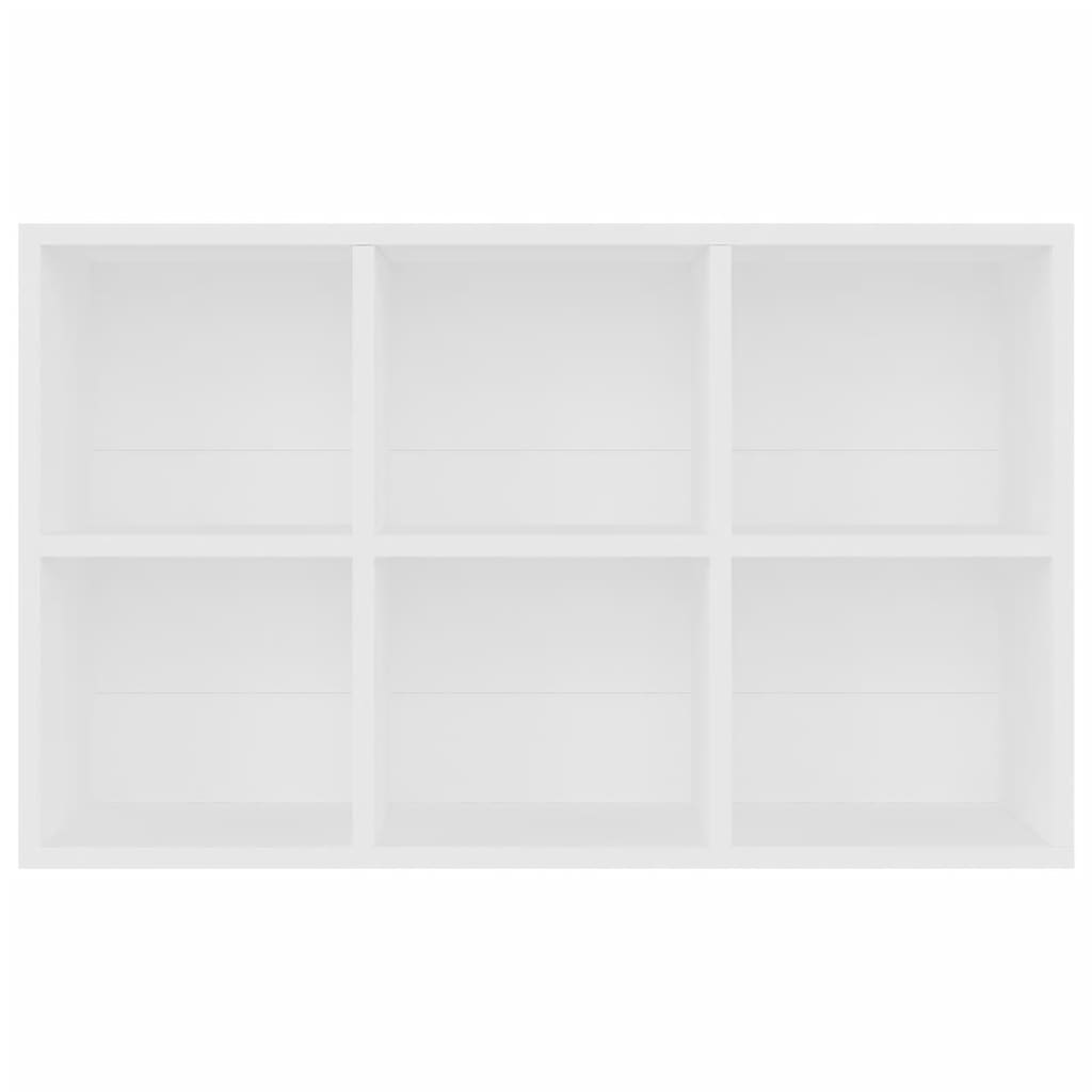 Bookshelf Sideboard White 66 x 30 x 98 cm Engineered Wood