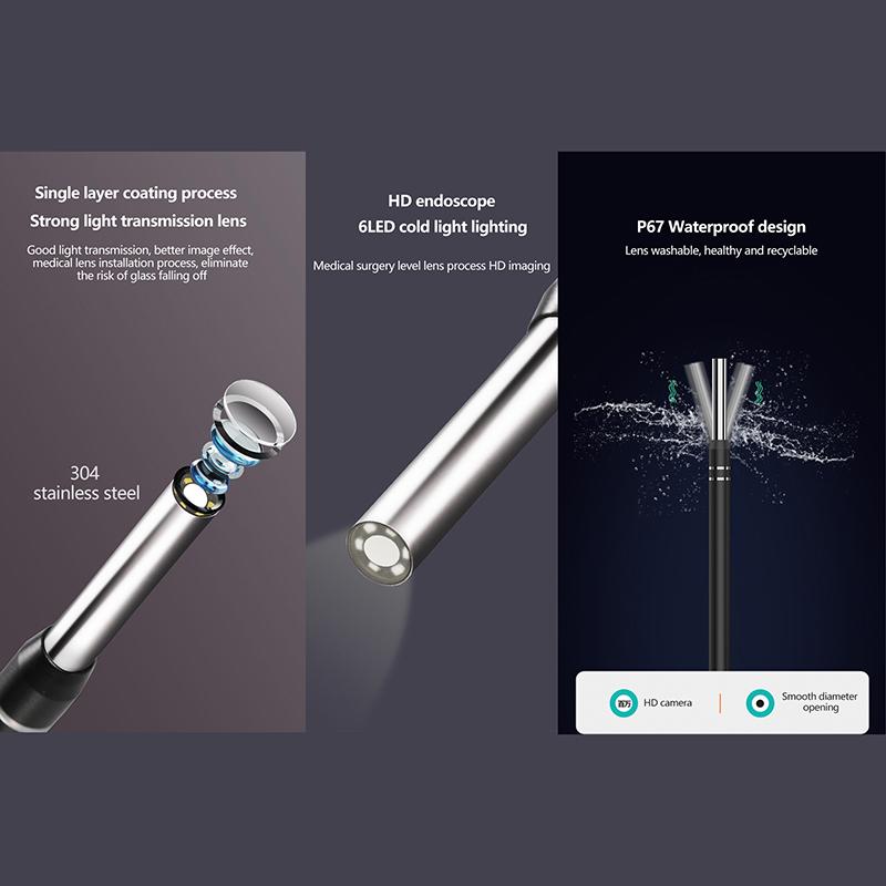 1 комплект умных устройств для чистки ушей, ложка для эндоскопа, визуальная камера для чистки ушей, устройство для чистки ушей