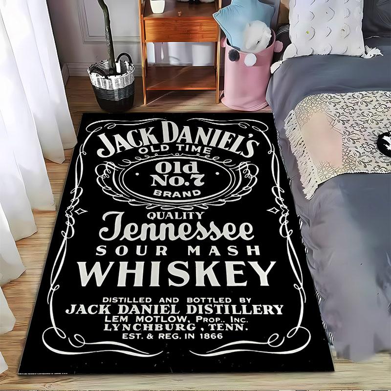 Ковер с этикеткой Jack Daniel's, подходит в качестве нескользящего коврика для гостиной или дивана в спальне