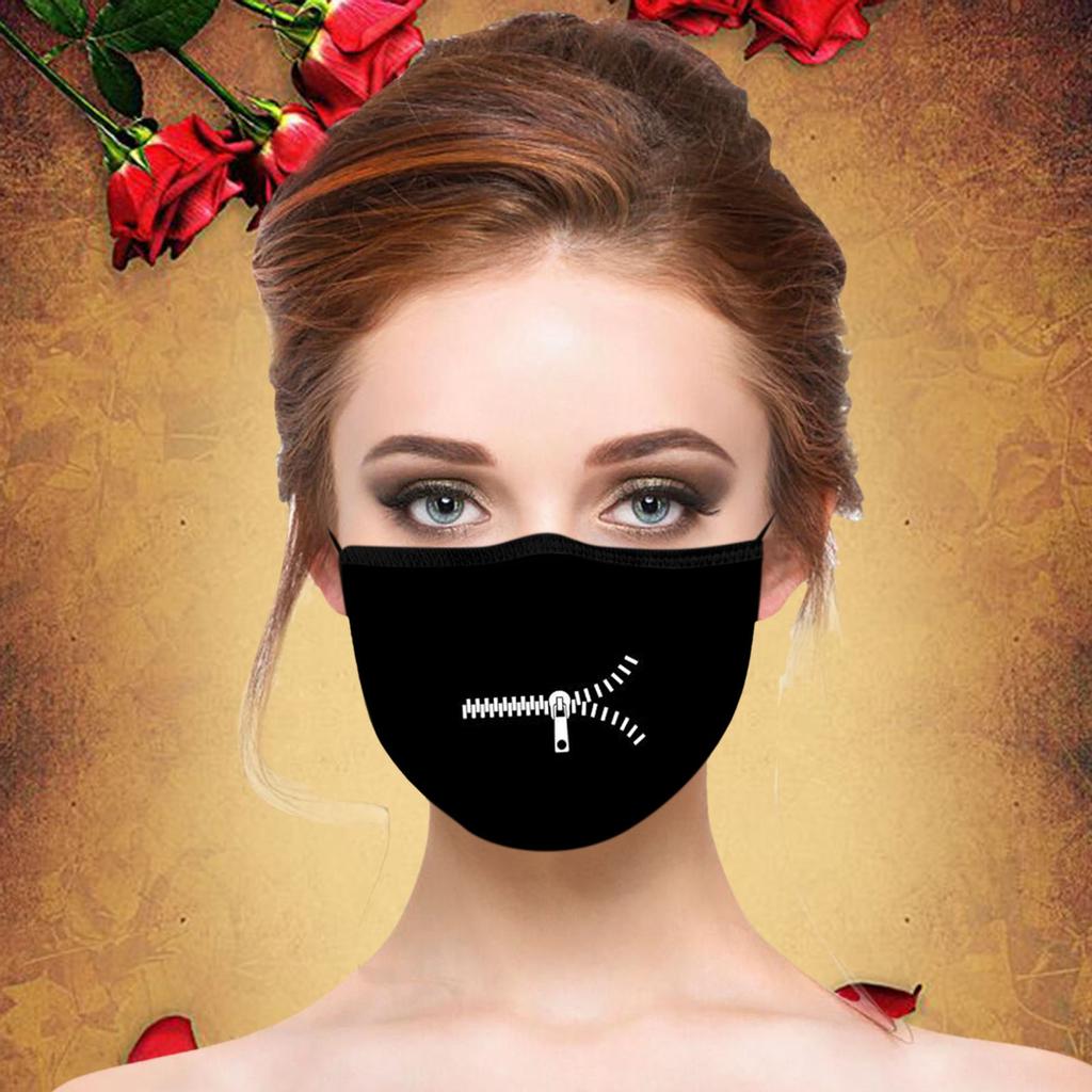 Взрослая моющаяся и многоразовая дышащая маска от ветра и смога с рисунком бороды
