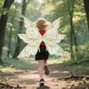 Fairy Wings for Girls Glitter Transparent Butterfly Wings Fairy Costume Halloween Angel Elf Dress Up Accessories for Masquerade Photography