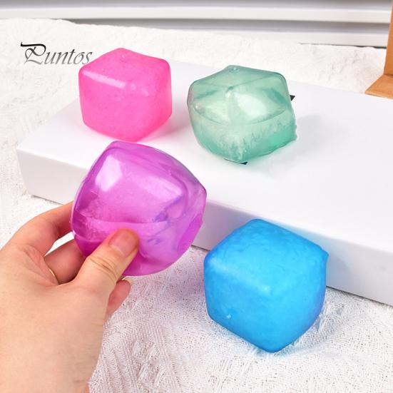 4 шт., кубик стресса, игрушка-непоседа, медленный отскок, TPR, облегчение тревоги, прозрачный пакет со льдом, сжимаемый мяч, сенсорная игрушка для детей, подростков, подарок для взрослых