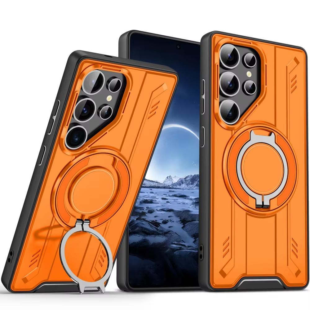 Военный Броневой Чехол-Подставка с Магнитным Кольцом для Samsung S26 Ultra S25 S24 Plus S23 FE A56 A55 A17 Ударопрочный Защитный Чехол