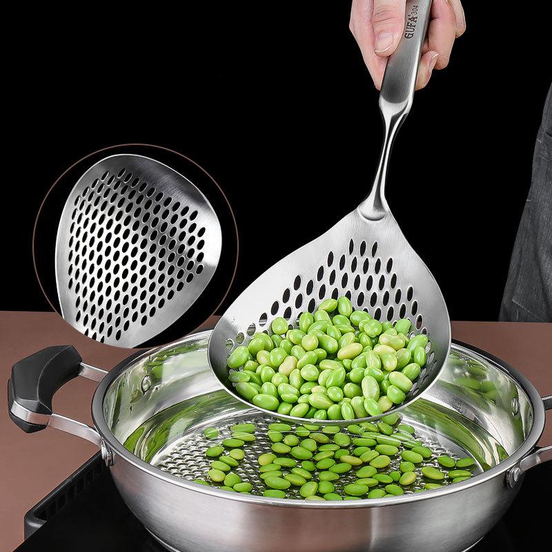 Нержавеющая сталь большой дуршлаг домашняя кухонная утварь фильтр для горячих горшков суповая ложка шумовка сито совок для лапши кухонные принадлежности