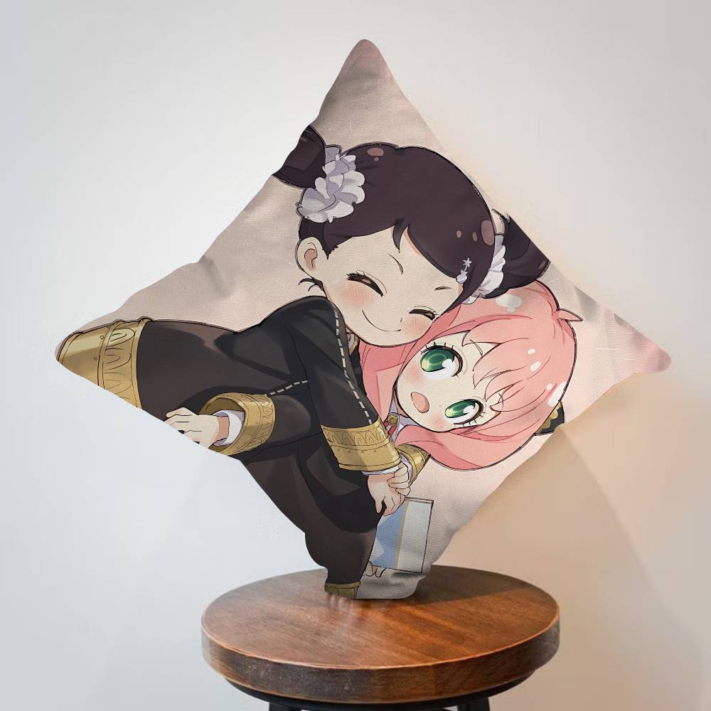 Anime Spy X Family Cushion Cover Polyester Sofa Cushions Decorative Throw Pillows Home Decoration Pillowcover