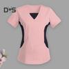 Топ для медсестры с v-образным вырезом контрастного цвета, с короткими рукавами, свободный мягкий дышащий пуловер, повседневная одежда, одежда для работников по уходу