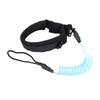 Stand Up Paddle Board Coiled Spring Leg Foot Rope Surfing Leash for Surfboard (blue)