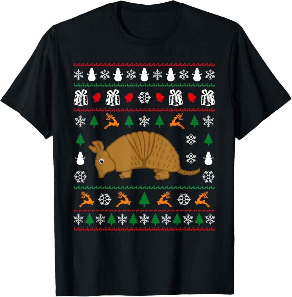 Armadillo Ugly Christmas Shirt Gift Humor Christmas Present T-Shirt