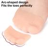 1 Pair Forefoot Pads Breathable Hole Design Ergonomic Curved Fit Soft Elastic Ballet Shoe Protectors Toe Cushion Pads