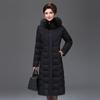 Winter Middle-aged Women Down Cotton Coat Long Hooded Fur Collar Puffer Parkas Casual Thick Warm Jacket