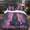 3D Cartoon Animal Bedding Set Cute Cat Down Duvet Cover Pillowcase 2/3pcs Girl Kids Women and Boys Cover