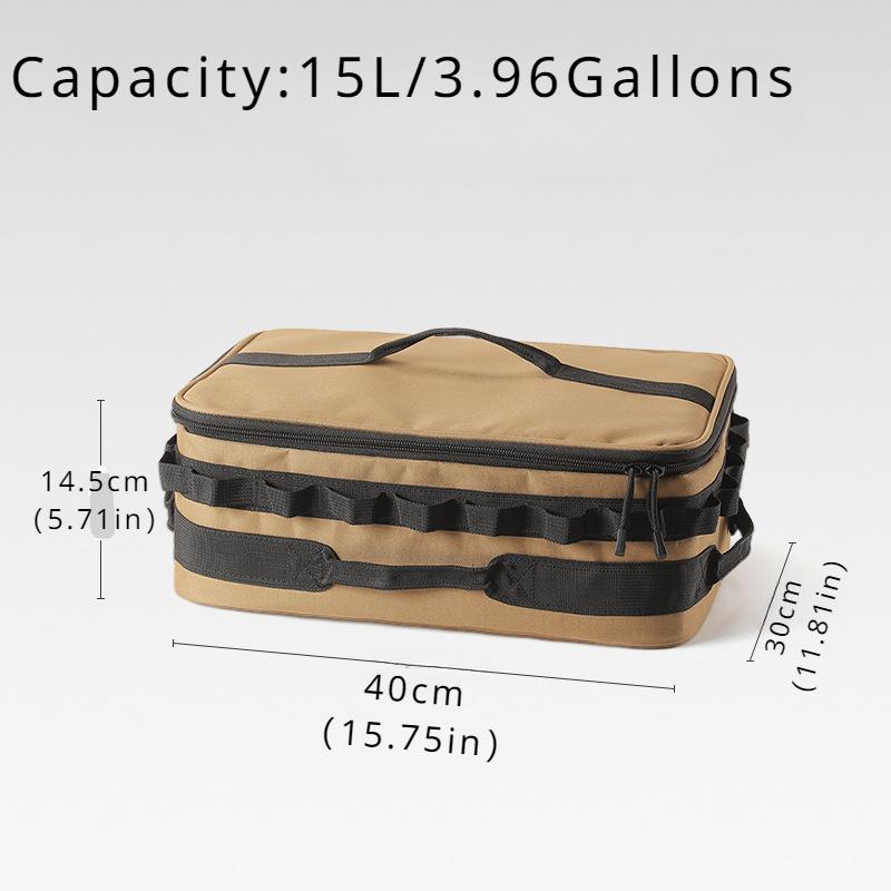 1pc 15L Large Capacity Outdoor Cooker Stove Storage Bag Crashproof Picnic Bag Set Pot Gas Canister Storage Bag