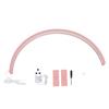 LED Lash Light Pink 75cm 30W 3000K‑6500K Half Moon Desktop Lamp for Nail Skin Care Beauty UK Plug