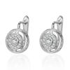 Vintage European & American Clock-Inspired Hollow Disc Earrings