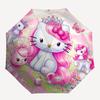 1pc Hello Kitty, Princess umbrella automatic open/close, 8-Rib Durable Frame, Compact Folding Design, Ideal Birthday/Holiday Gift  1178A