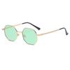 Vintage Polygonal Women Sunglasses Trendy Brand Metal Small Frame Gold-trimmed Gradient Sun Glasses