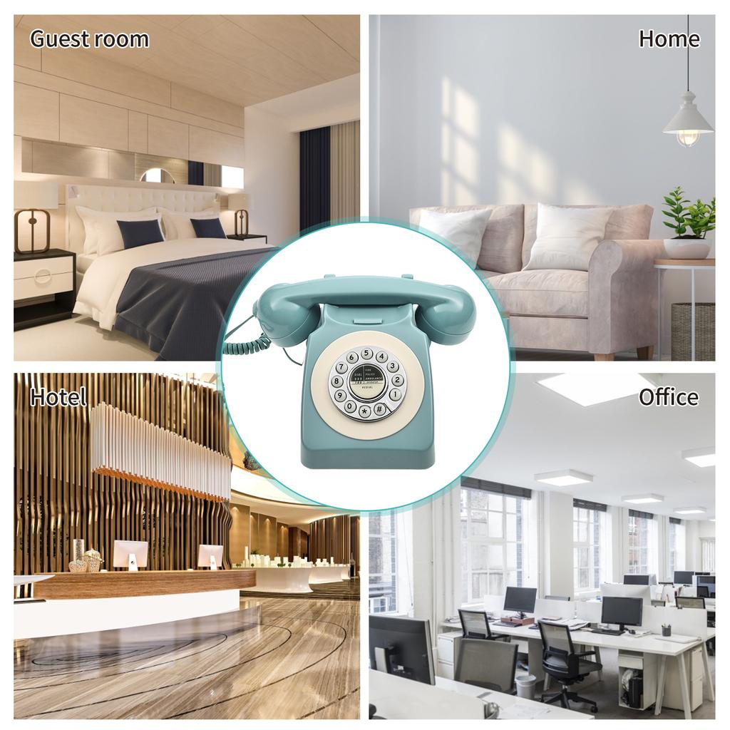 Настольный проводной телефон 80-х годов, винтажный ретро-стиль, телефонный стол, стационарный телефон, поддержка звонка, громкость