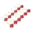 12pcs Christmas Ornament Heart Shape PVC Christmas Tree Hanging Decorations for Valentine"s Day