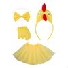 3D Chicken Costume Set Headband for Party Thanksgiving Cosplay Holiday