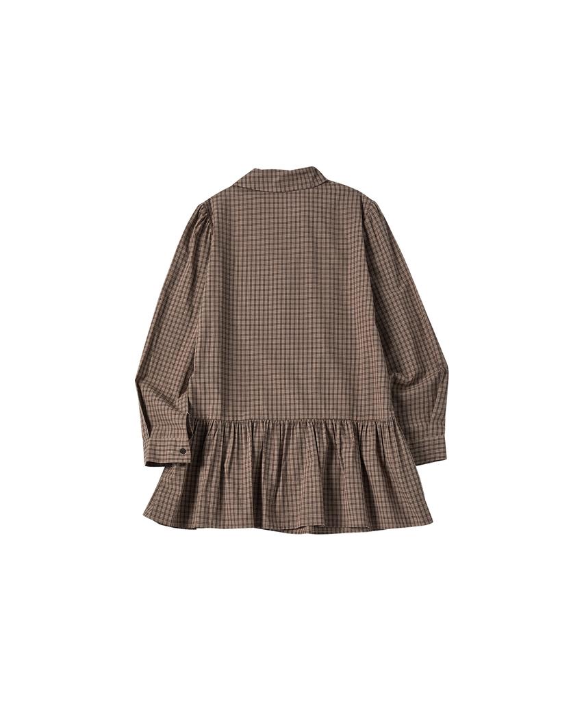 COMONINOZ W Autumn Round Blouse [Brown]