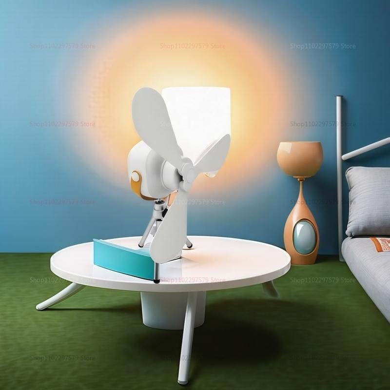 Настольный маленький потолочный вентилятор с USB-зарядкой, портативный электрический вентилятор для кровати, общежития, кемпинга, улицы, дома, ванной комнаты